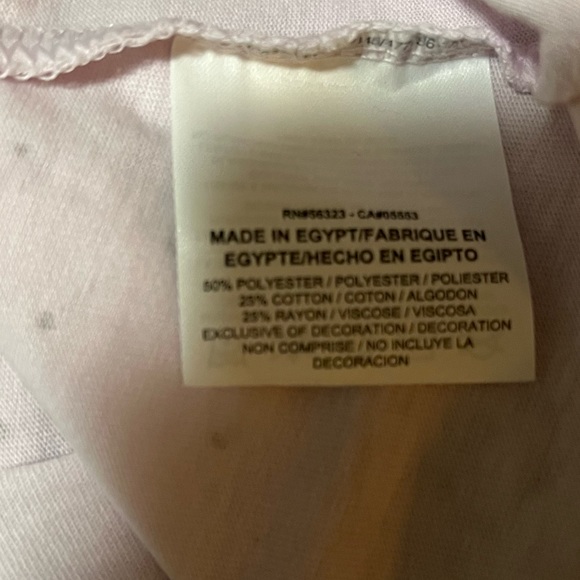 NIKE NWOT AUTHENTIC BLUSH PINK WITH GRAY DOTS & SCOOP NECK SHORT SLEEVES TEE - Picture 6 of 17